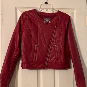 🔽Red Cropped Jacket EUC